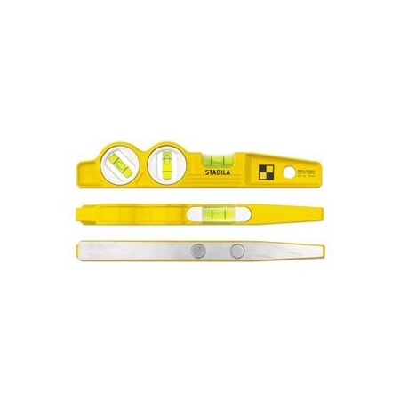 Stabila 25245 Torpedo Level - 3 Vial V-Groove Magnetic 43-165